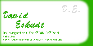 david eskudt business card